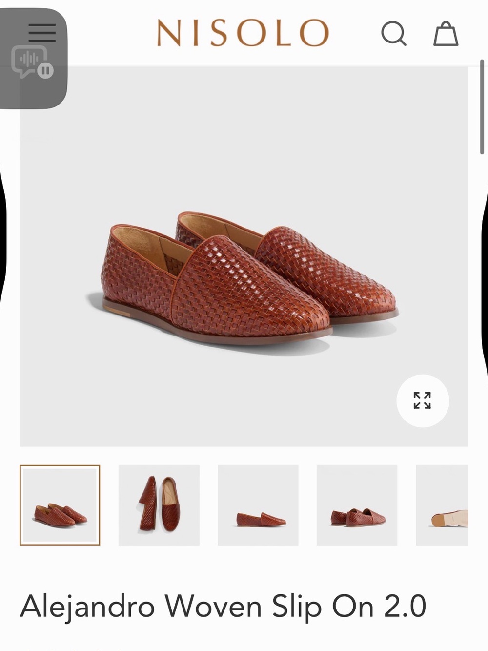 Nisolo sz mens 10.5 Braided Slip-On Loafers - Brandy